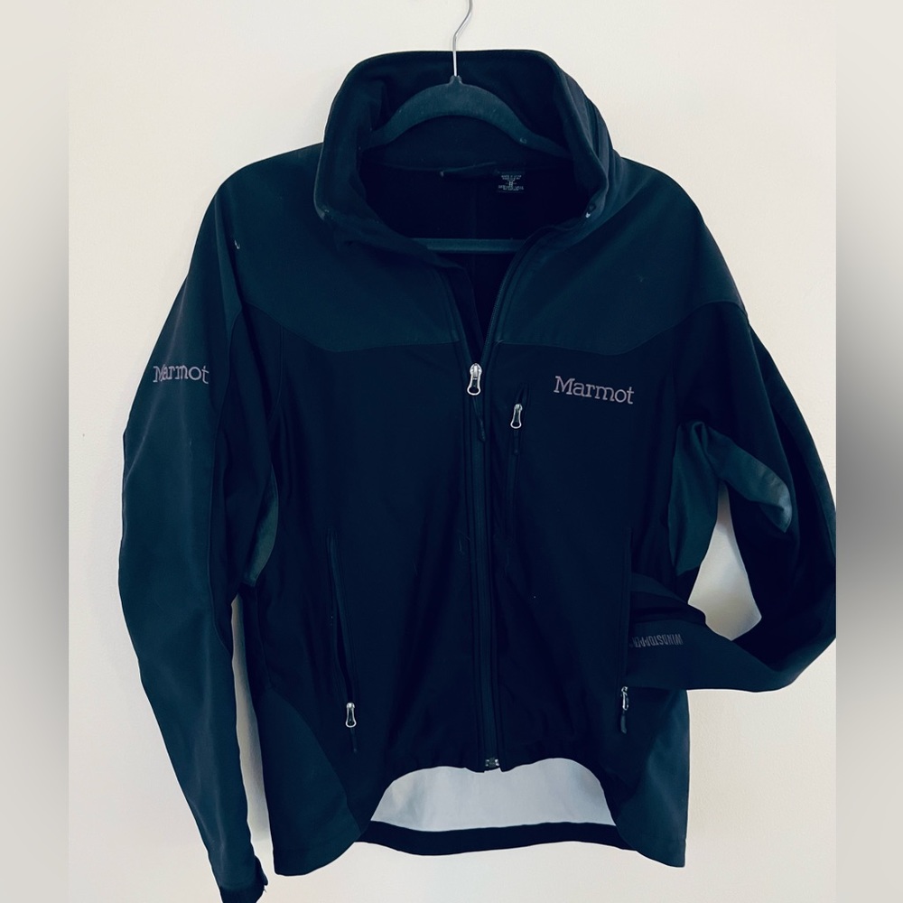 Marmot Black Softshell Jacket Full Zip Jacket